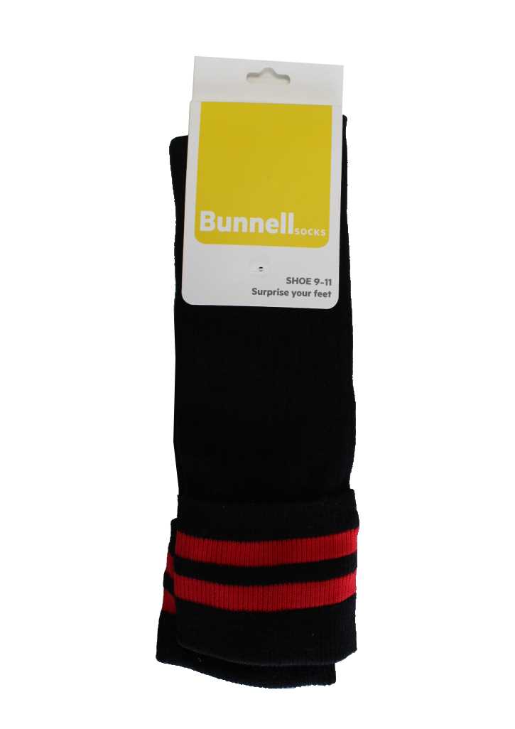 Mt Maunganui College Sock Black/Red